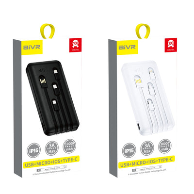 Aivr Y112 10000mAh Power Bank W/Cable