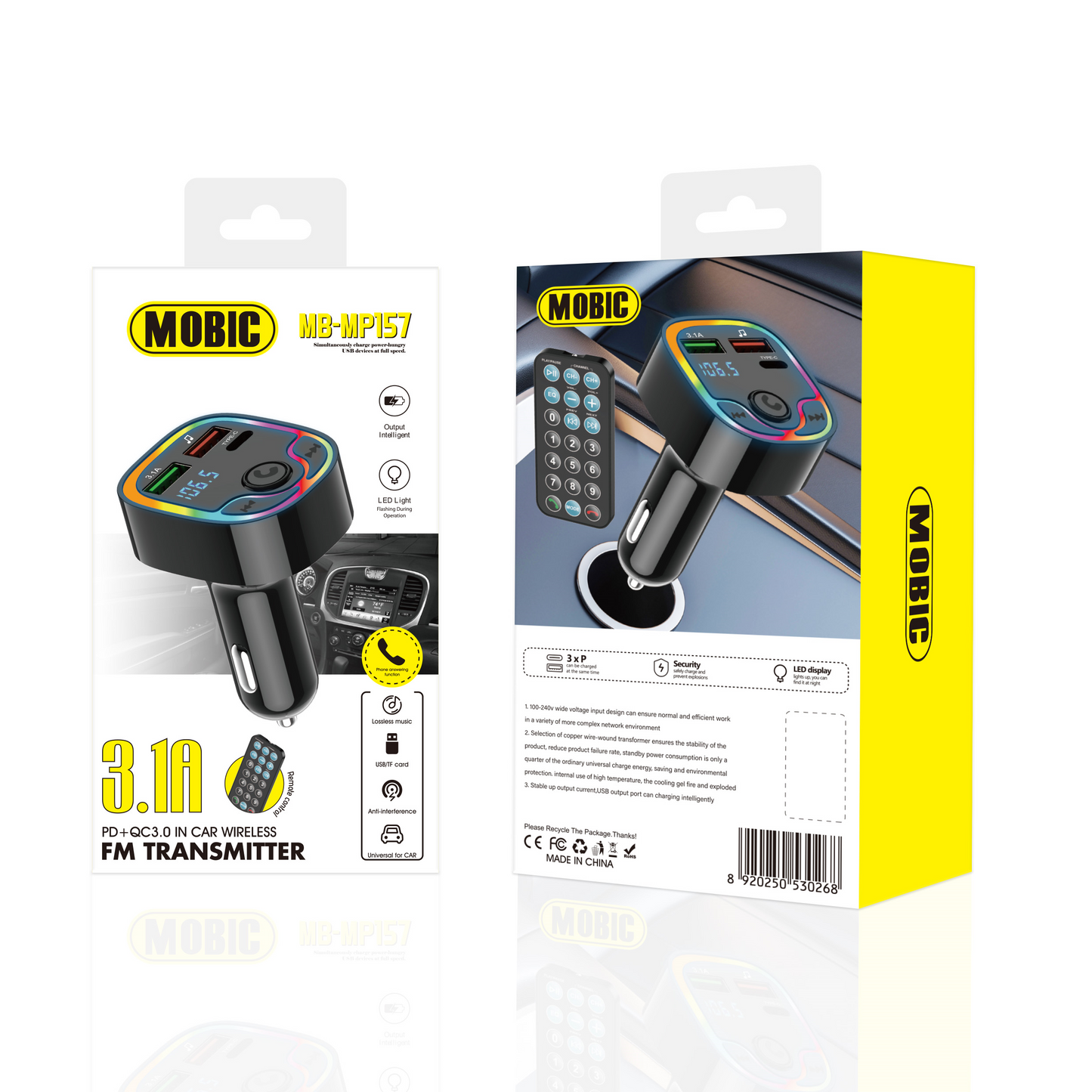 Mobic MP-157 2*USB+Type-C Modulator W/Remote