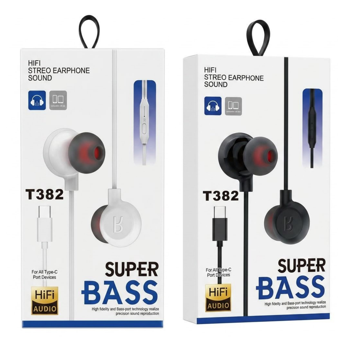 T382 Type-C Wired In-Ear Earphones