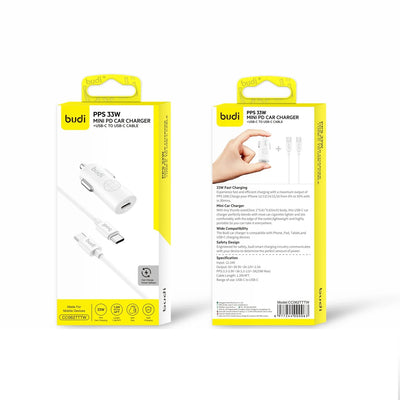 budi 062TTLW 33W PD Car Charger - iPhone