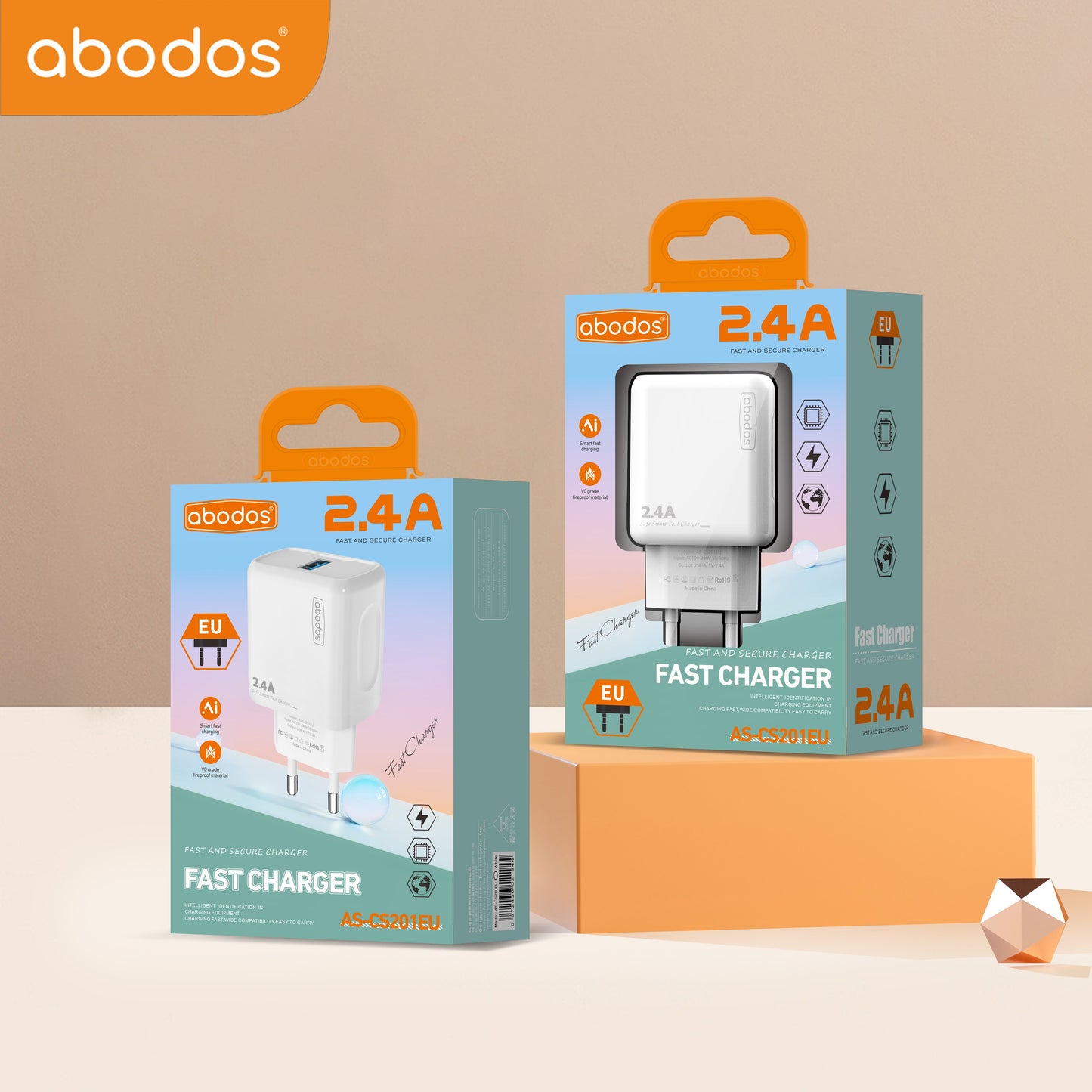 Abodos AS-CS201EU 2.4A Charger