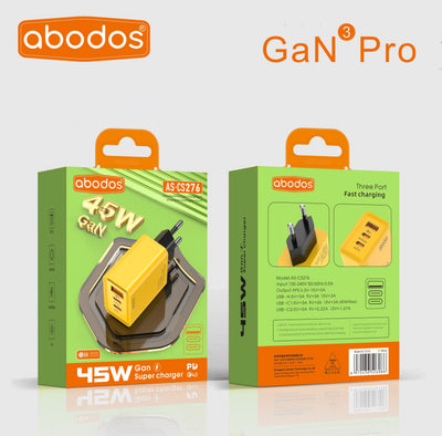 Abodos AS-CS276 GaN USB+PD*2 45W Charger