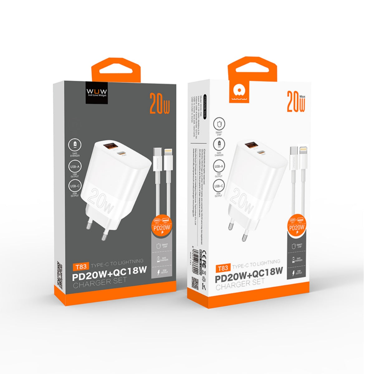 WUW-T83L 20W QC+PD Charger - iPhone