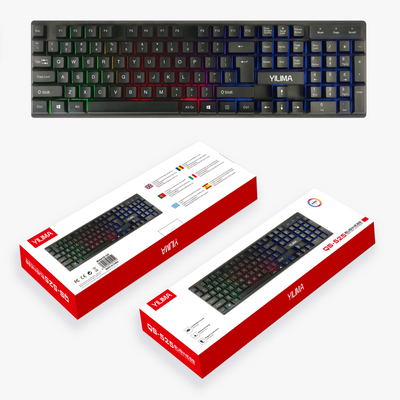 YILIMA QS-525 Full-Size Keyboard with Multicolour Backlighting