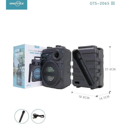 GTS-2065 Bluetooth 6.5" Speaker W/Wireless Microphone