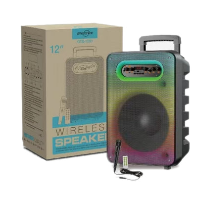 GTS-1593 Bluetooth 12" Speaker W/Mic+Remote