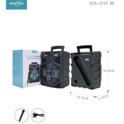 GTS-2137 Bluetooth 8" Speaker W/Wireless Microphone
