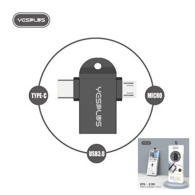 YESPLUS YS-1413 USB3.0 to Micro/Type-C OTG