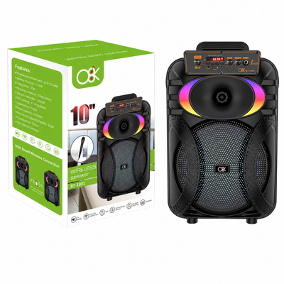 BT-1001 Bluetooth 10" Speaker W/Mic+Remote