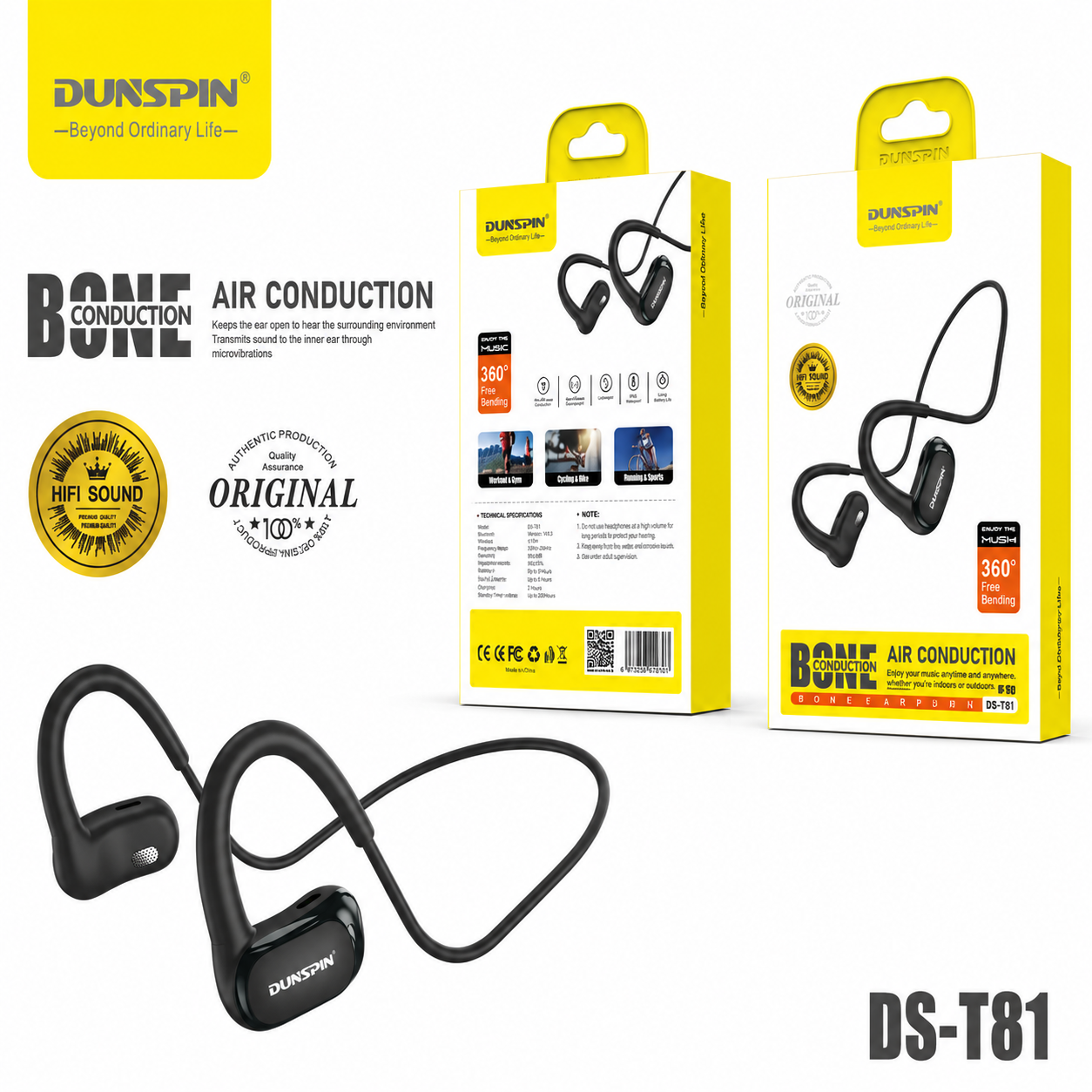 Dunspin Air DS-T81 Bluetooth Earphone