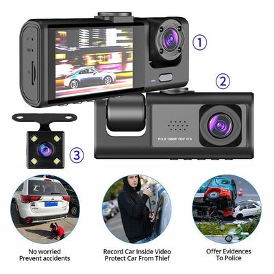 C309 Triple Lens Dash Camera