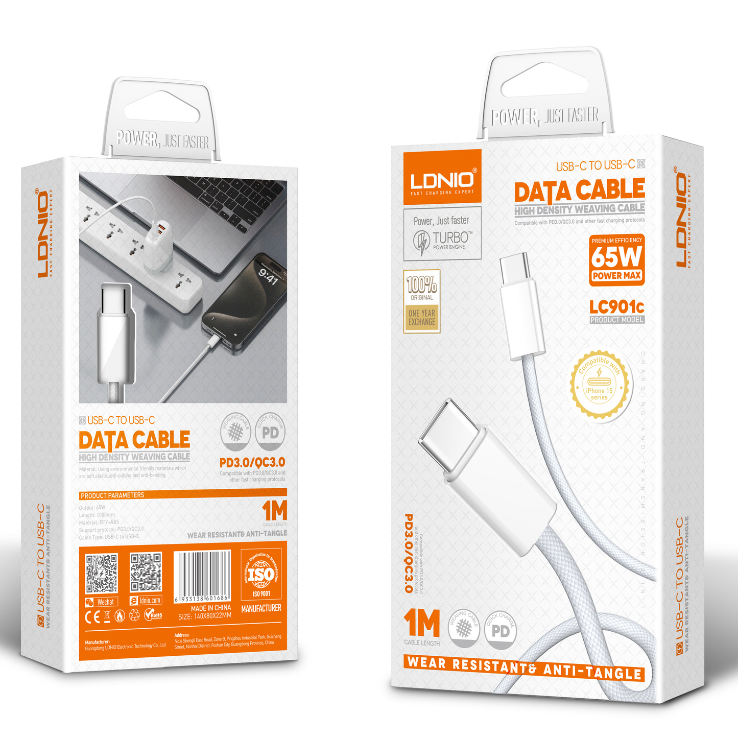 LDNIO LC-901 C-C15 65W Type-C-Type-C Cable