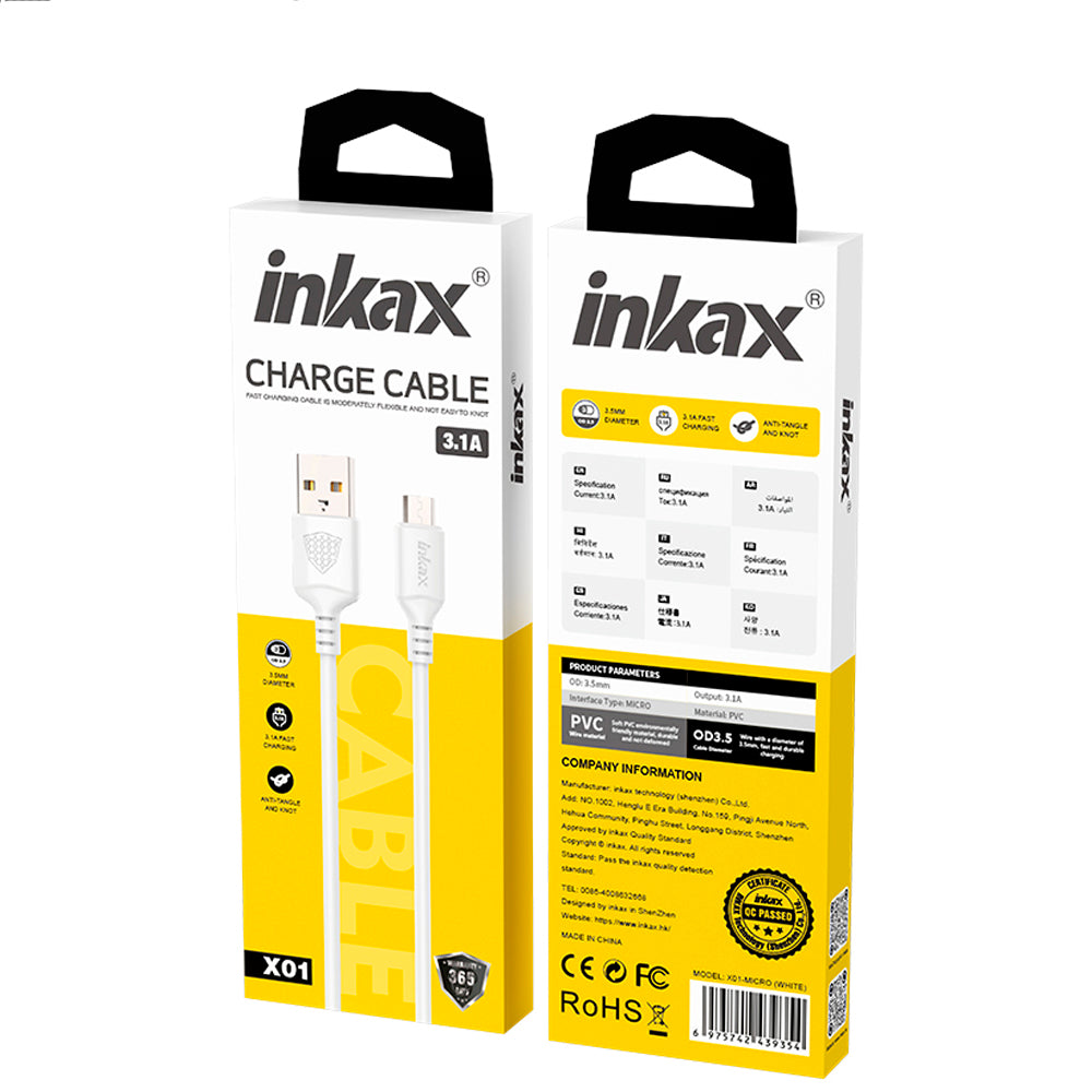 Inkax X01 3.1A 90CM Micro Cable