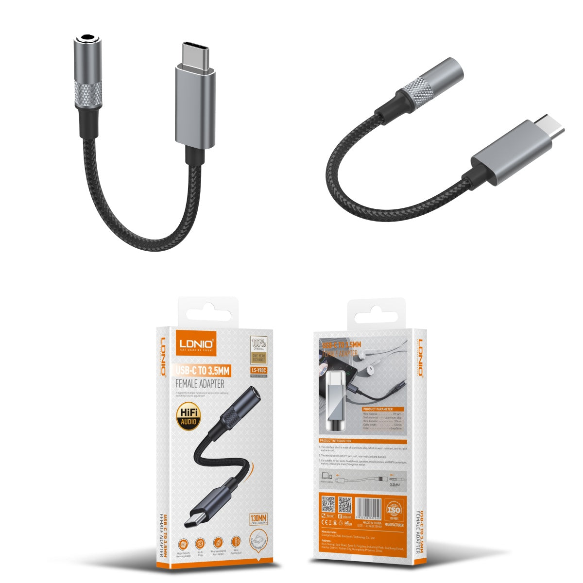 LDNIO LSY80C Type-C-3.5mm(F) DAC Adapter