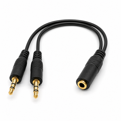 AUX Female - 2 AUX Male Cable