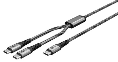 Goobay USB C Textile 60W PD 1 5M Cable Black Grey - additional view