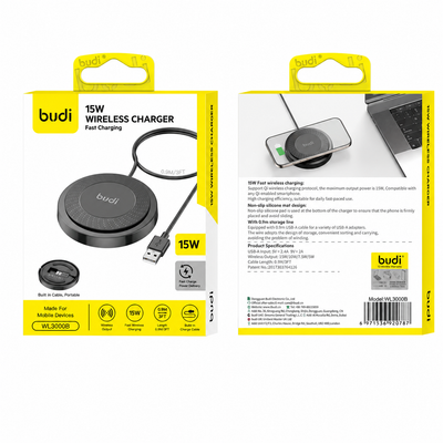 budi WL300B 15W Wireless Charger