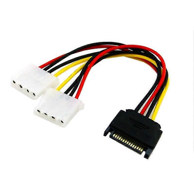 SATA Power - 2x4 Pin Molex Female Adapter