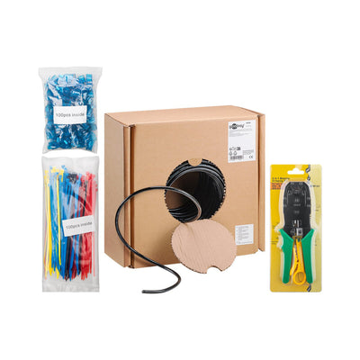 Goobay CAT 6 Outdoor Cu Solid Pe U UTP 305M Network Cable Set Black - additional view