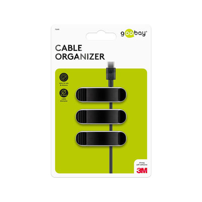 Goobay Cable Management Clip 3 Slots 3 Piece Set Black - additional view