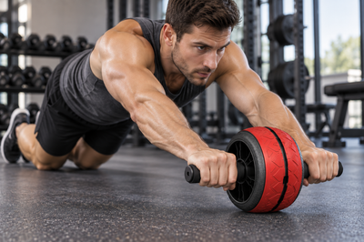Dual-Wheel Ab Roller – Red