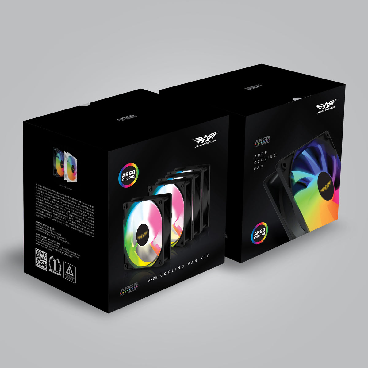 Armaggeddon ARGB Kit 5000 Cooling 12CM Fan Kit Black - additional view