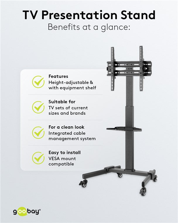 Goobay TV Presentation Stand Basic Size L For Tvs Or Monitors Between 37 And 70 - additional view
