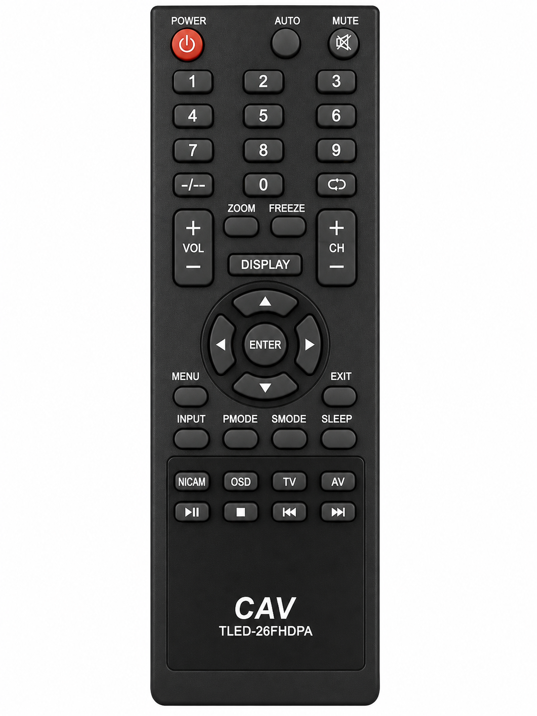 Telefunken TLED-26FHDPA TV Compatible Remote