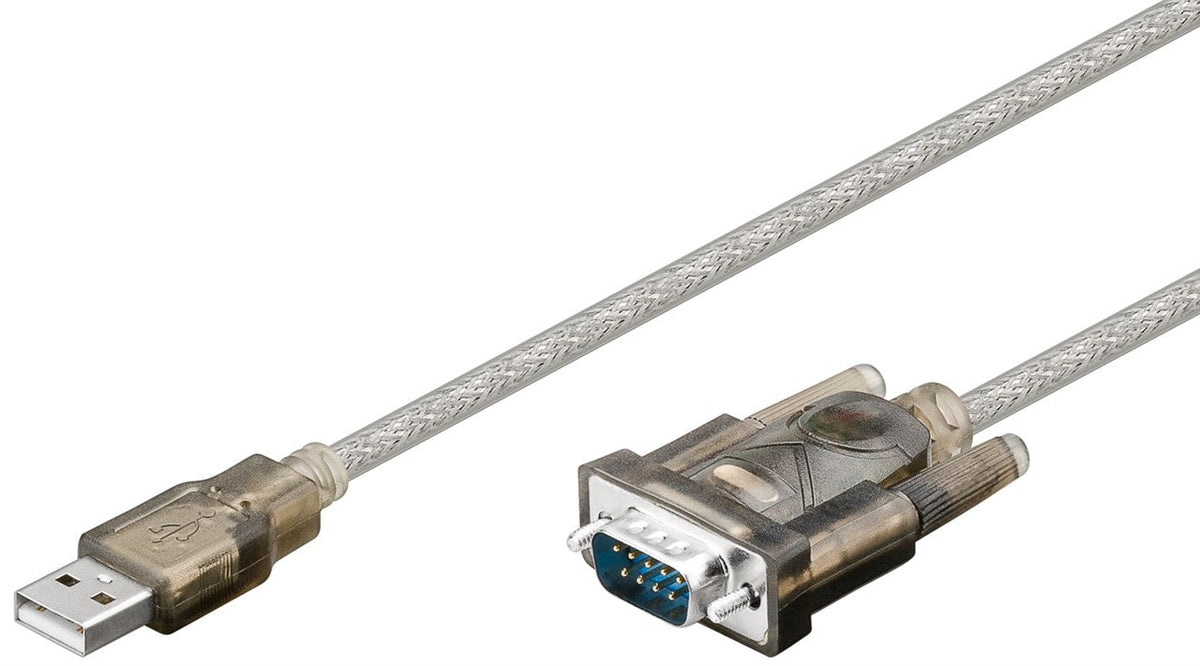 Goobay USB Serial Rs 232 Converter 1 5M Cable Transparent - additional view