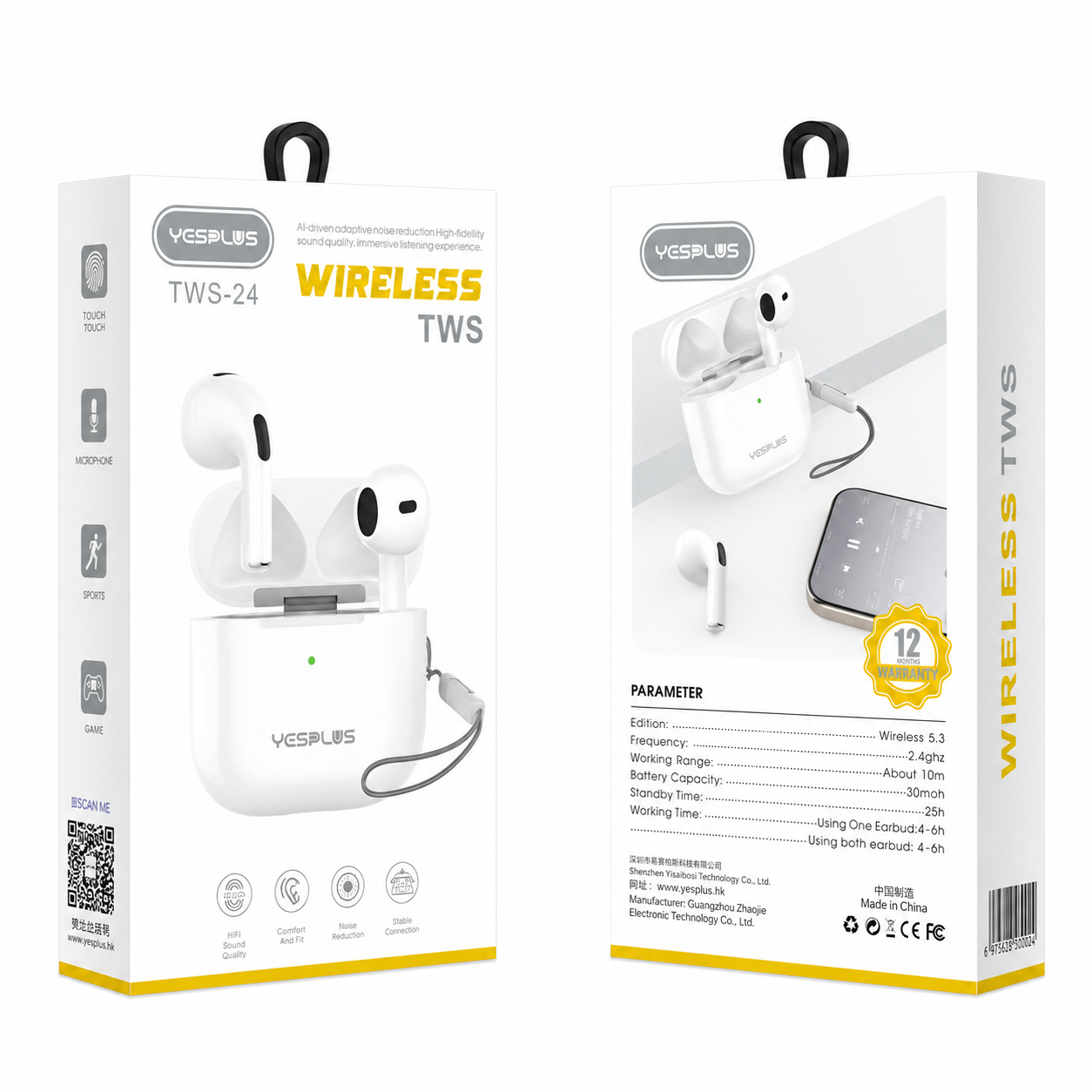 YESPLUS TWS-24 Earpods