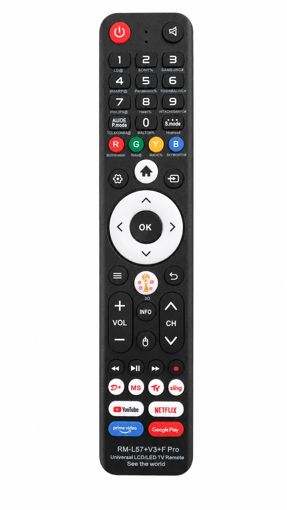 RM-L57+V3+F Pro Universal TV Remote