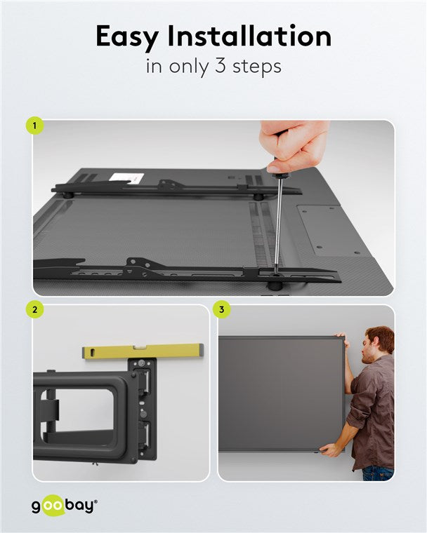 Goobay TV Wall Mount Basic Fullmotion L For Tvs From 37 To 70 - additional view
