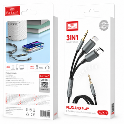 Earldom EC-150C PD 65W Type-C 2M Cable