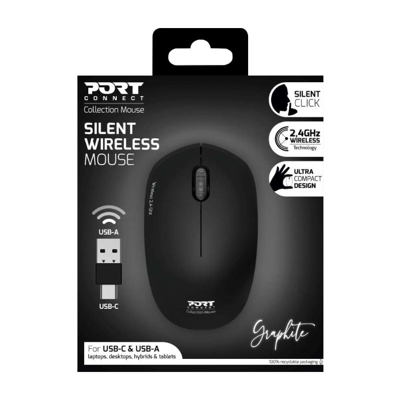 Port Connect MOUSE COLLECTION II WIRELESS Graphite