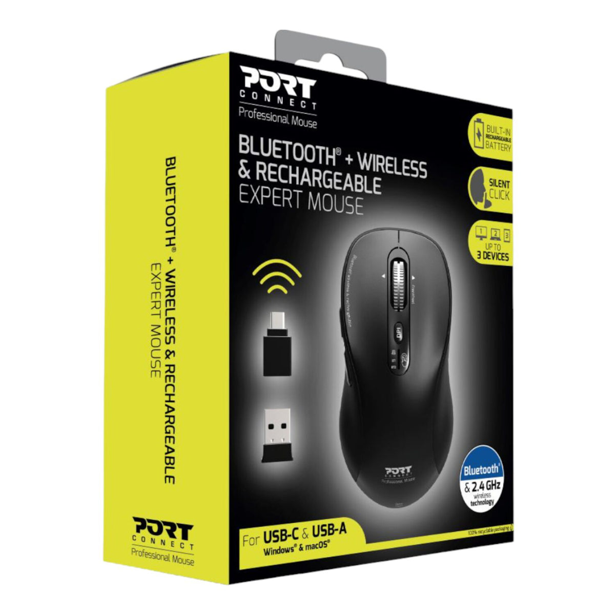 Port Connect Expert Wireless Bluetooth® Mouse