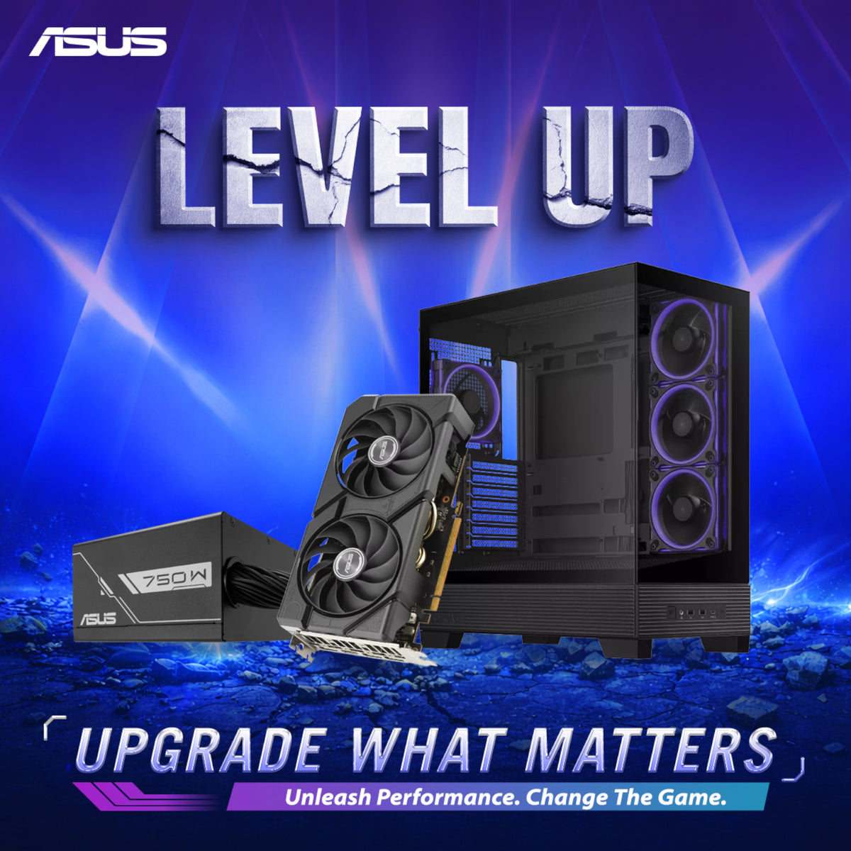 Asus UWM 2 Gaming Chassis/Graphics Card/Power Supply Combo (A31 PLUS | RX 7600 | PRIME 750W)