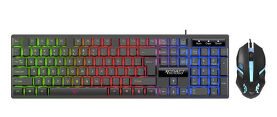 Alcatroz X-Craft XC 1000 Gaming USB Wired Keyboard and Mouse - Black