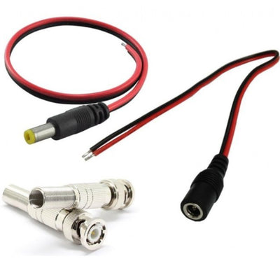 CCTV connector set with BNC and DC power connectors
