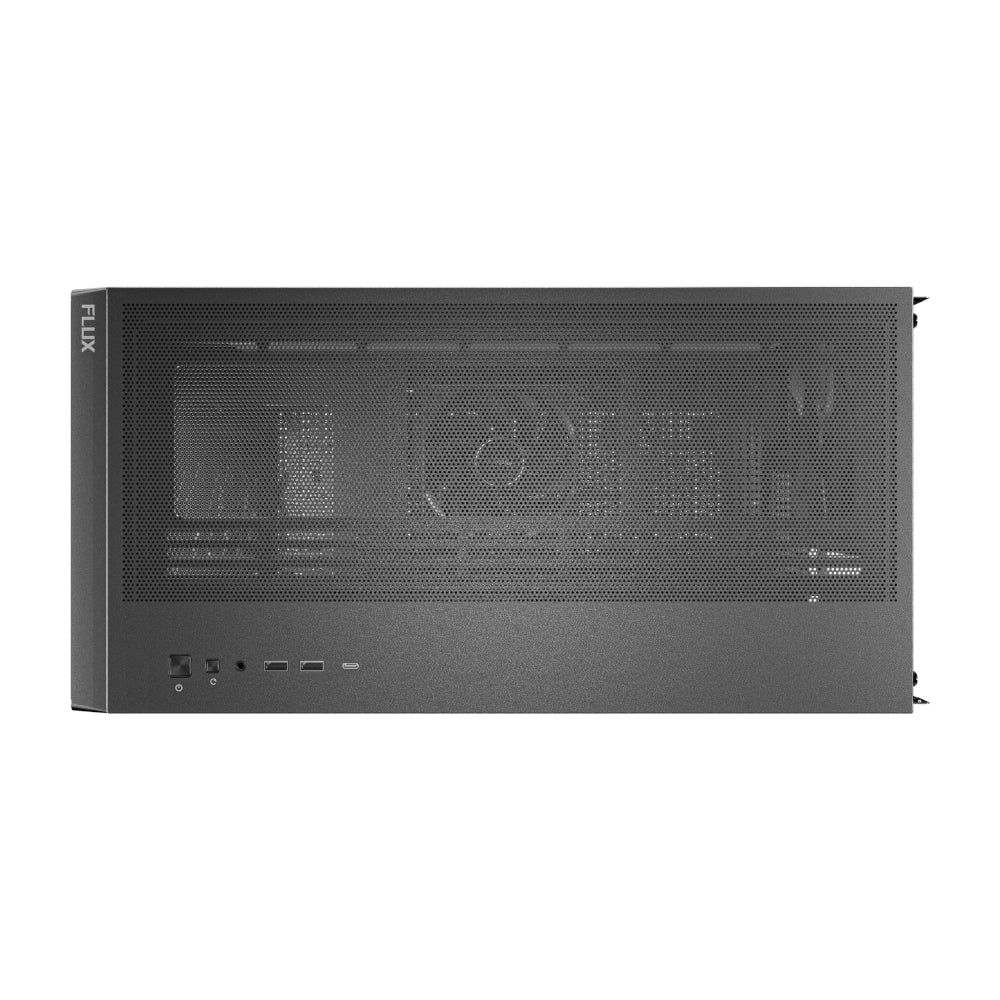 Antec FLUX ATX WOOD Mid Tower Gaming Chassis – Black