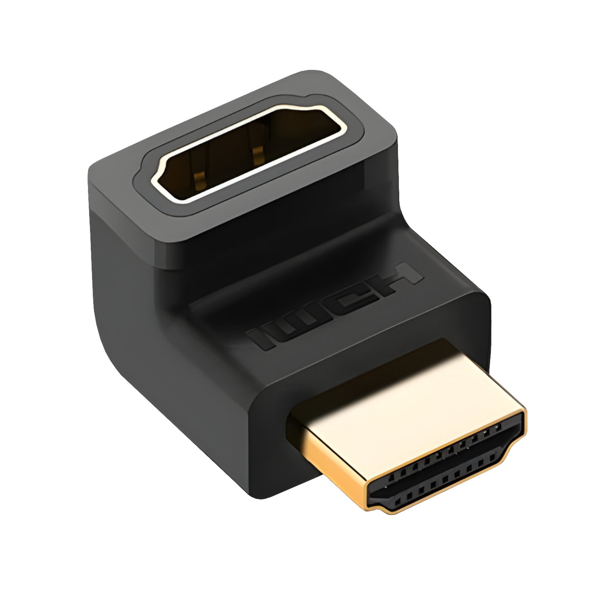 UGREEN HD112 HDMI 4K Male to Female Up-angled Connector - Black