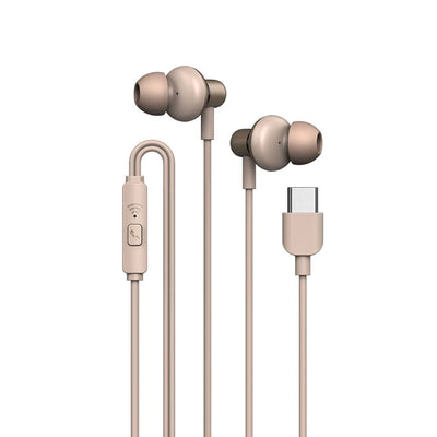 SonicGear Hyperbass Buds 1 Type C Wired Earphones - Champagne