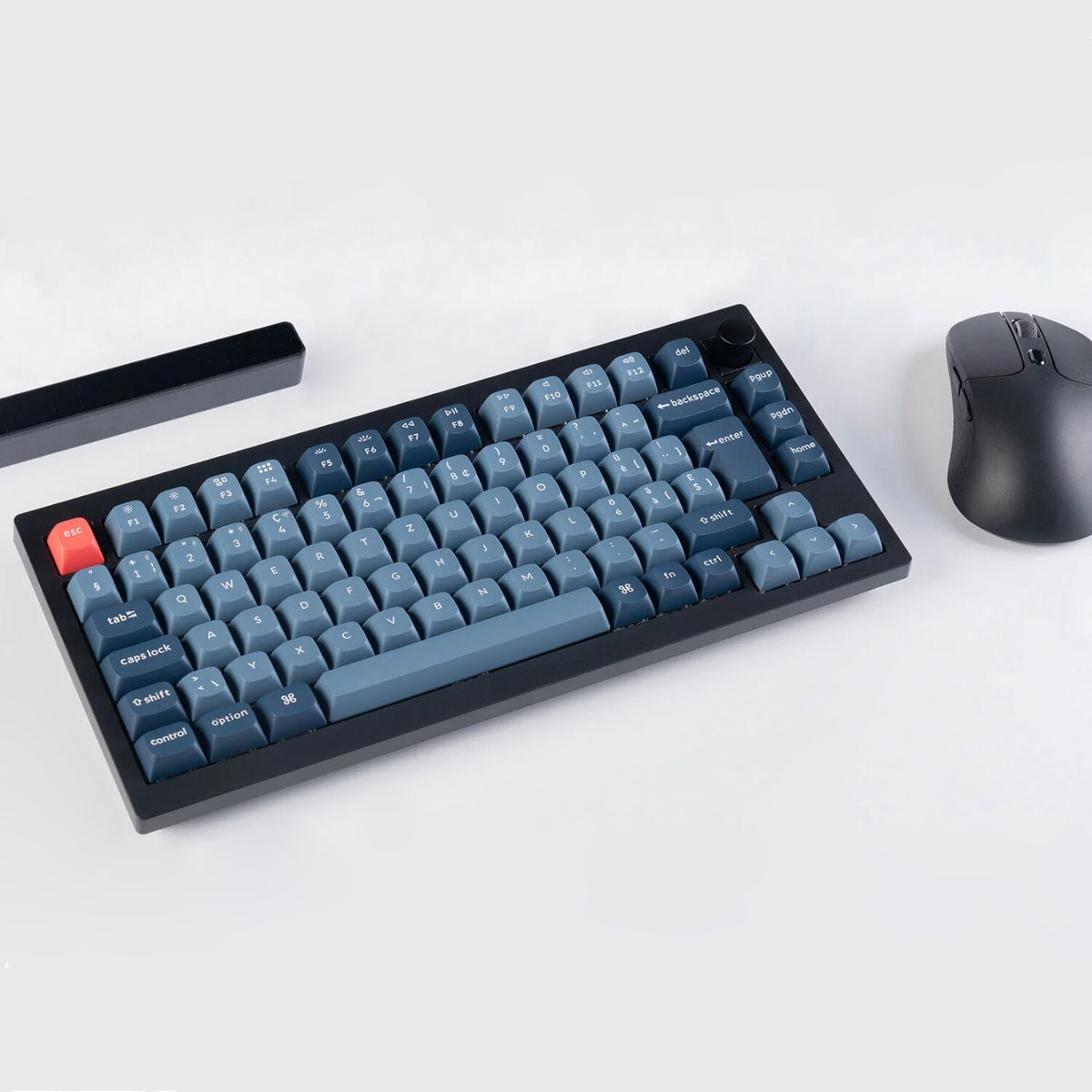 Keychron V1 Max QMK/VIA Wireless Custom Mechanical Keyboard | RED Switches - Black