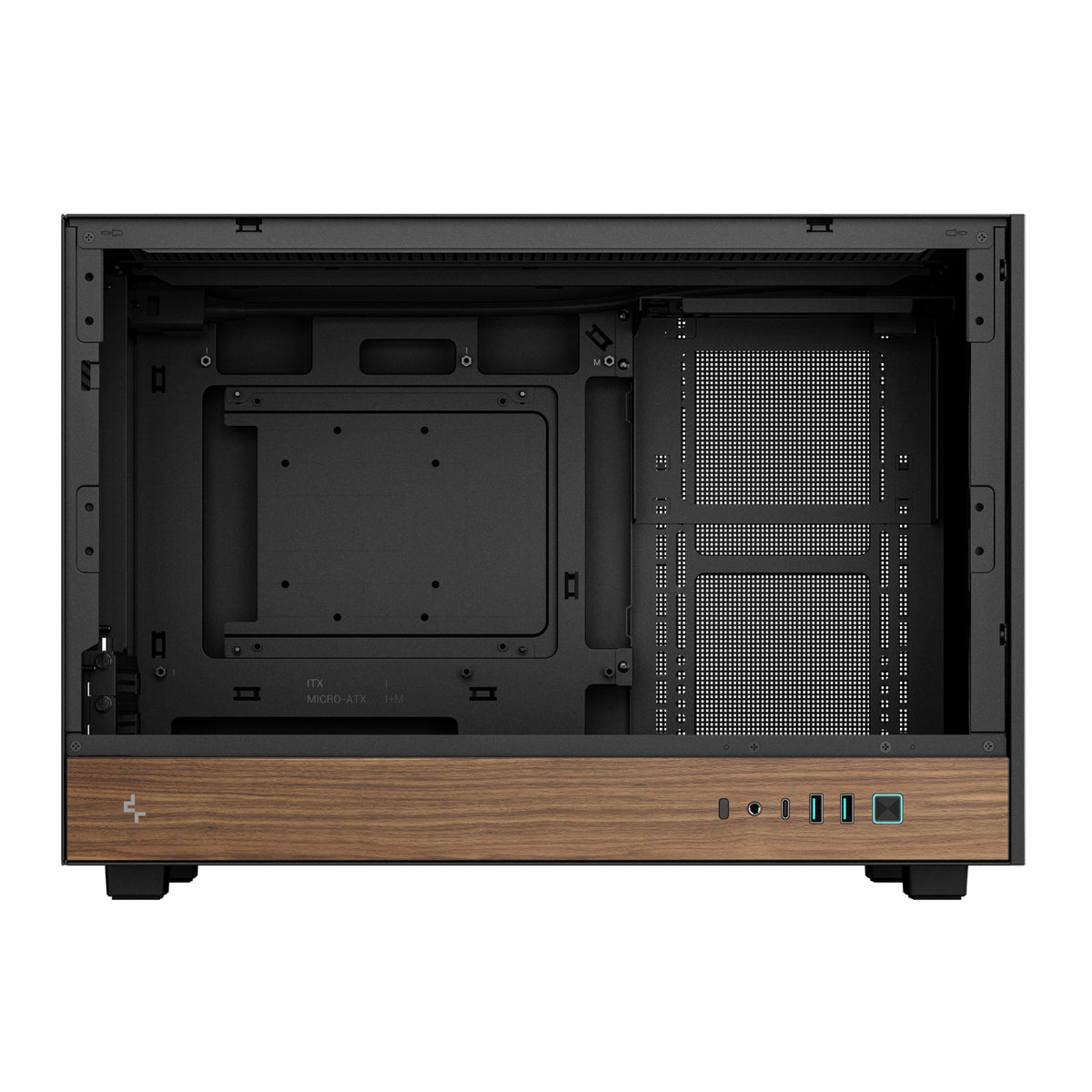 DeepCool CH260 Wood mATX Gaming Chassis - Black