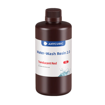 Anycubic Water Wash Resin 2.0 – Translucent Red