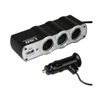 In Car Triple Socket USB