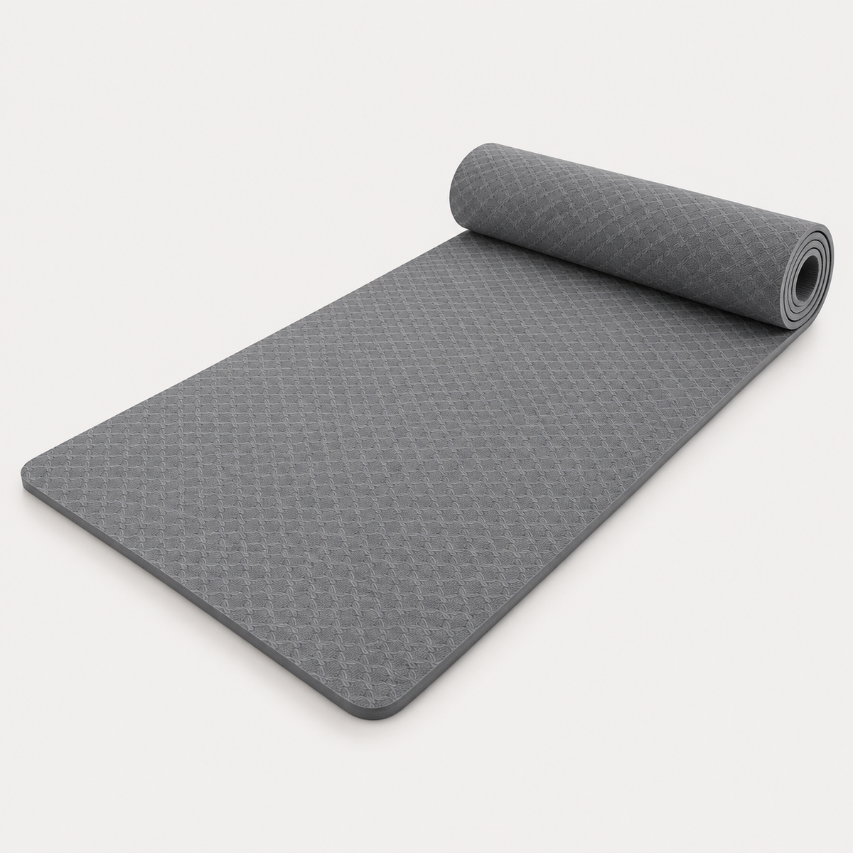 Textured Yoga & Exercise Mat – Non-Slip Fitness Mat (1830*610*8mm) - Grey