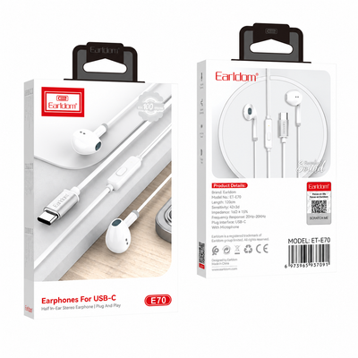 Earldom E70 Type-C Earphones