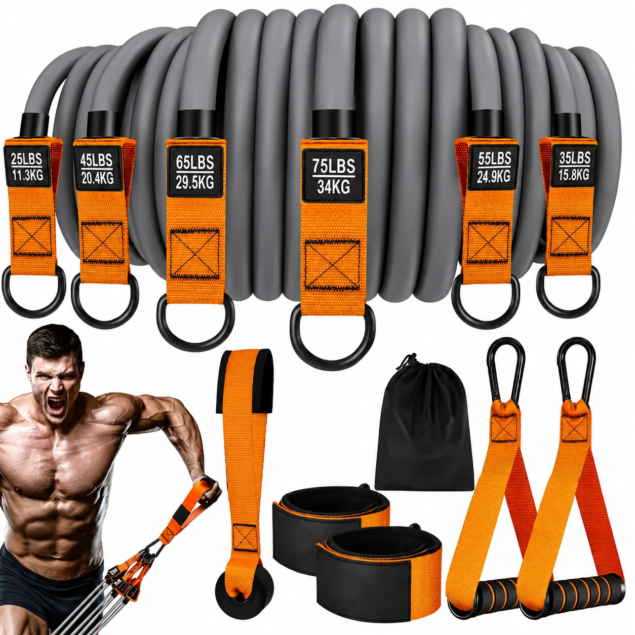 Battle Rope Training Set – Heavy-Duty Functional Fitness Kit
