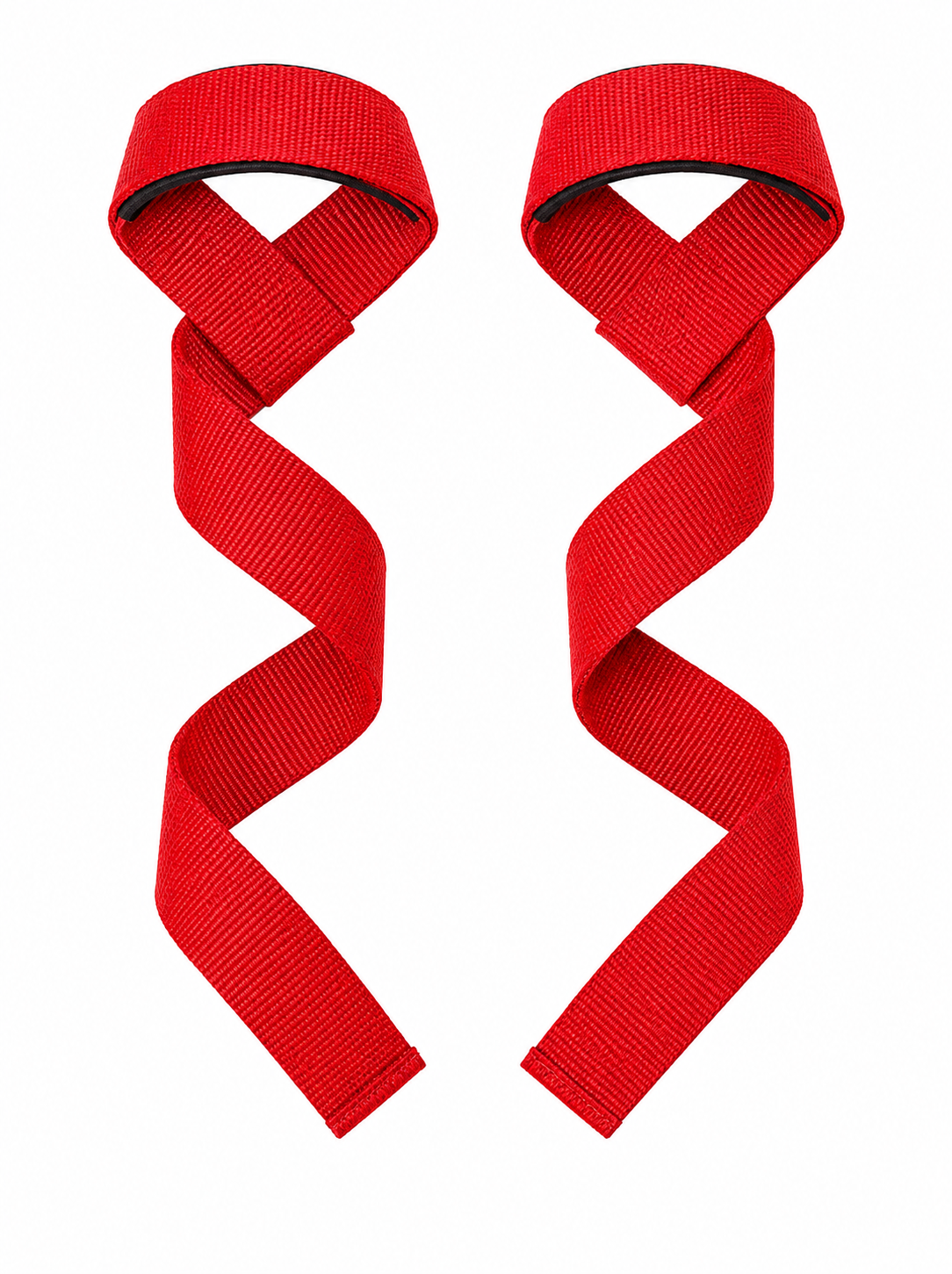 Non-Slip Weight Lifting Straps Pair (Red)