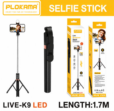 Plokama LIVE-K9 170cm LED Selfie Stick